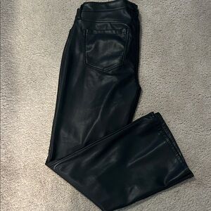Black Faux Leather Pants